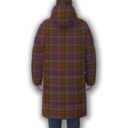 ScotsTee Shop Scottish MacColl Hunting Ancient Premium Tartan Long Down Jacket Winter White Duck Down Plaid