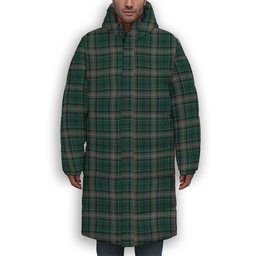 ScotsTee Shop Scottish Kelly of Sleat Hunting Premium Tartan Long Down Jacket Winter White Duck Down Plaid