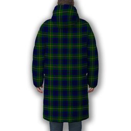 ScotsTee Shop Scottish Johnston of Caskieben Modern Premium Tartan Long Down Jacket Winter White Duck Down Plaid