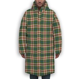 ScotsTee Shop Scottish Robertson Dress Ancient Premium Tartan Long Down Jacket Winter White Duck Down Plaid