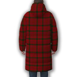 ScotsTee Shop Scottish McDonell of Keppoch Modern Premium Tartan Long Down Jacket Winter White Duck Down Plaid