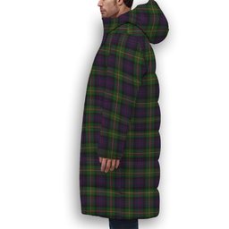 ScotsTee Shop Scottish MacDonell of Glengarry 3 Premium Tartan Long Down Jacket Winter White Duck Down Plaid