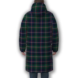 ScotsTee Shop Scottish Shaw of Carolina Modern Premium Tartan Long Down Jacket Winter White Duck Down Plaid