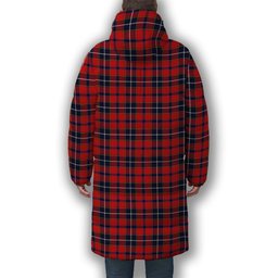 ScotsTee Shop Scottish Wishart Dress Modern Premium Tartan Long Down Jacket Winter White Duck Down Plaid
