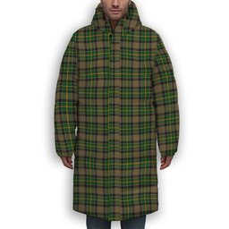 ScotsTee Shop Scottish Hamilton of Brandon Premium Tartan Long Down Jacket Winter White Duck Down Plaid