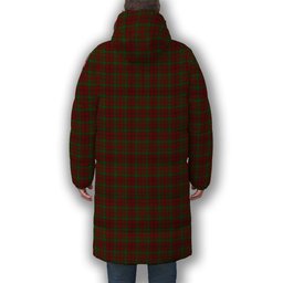 ScotsTee Shop Scottish MacDonell of Keppoch 3 Premium Tartan Long Down Jacket Winter White Duck Down Plaid