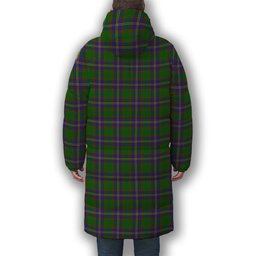 ScotsTee Shop Scottish Strange of Balkaskie SC Premium Tartan Long Down Jacket Winter White Duck Down Plaid