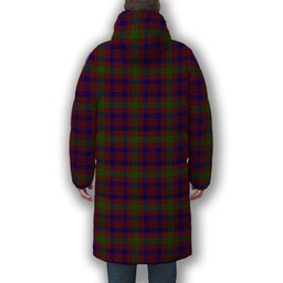 ScotsTee Shop Scottish MacTier of Durris Premium Tartan Long Down Jacket Winter White Duck Down Plaid