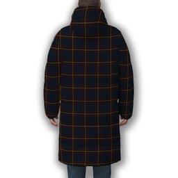 ScotsTee Shop Scottish McLaine of Lochbuie Hunting Premium Tartan Long Down Jacket Winter White Duck Down Plaid