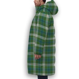 ScotsTee Shop Scottish Johnstone Dress Ancient Premium Tartan Long Down Jacket Winter White Duck Down Plaid