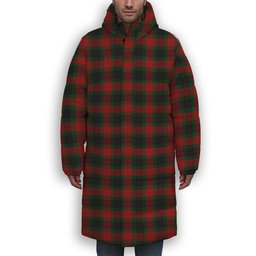 ScotsTee Shop Scottish Skene of Cromar Premium Tartan Long Down Jacket Winter White Duck Down Plaid