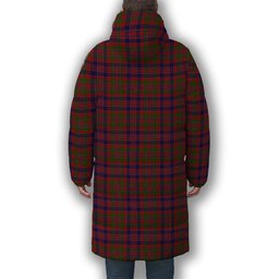 ScotsTee Shop Scottish McDonald of Boisdale Premium Tartan Long Down Jacket Winter White Duck Down Plaid
