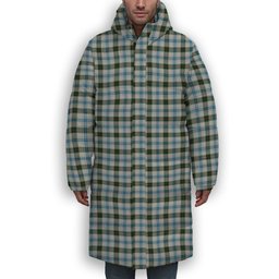 ScotsTee Shop Scottish Henderson Dress Premium Tartan Long Down Jacket Winter White Duck Down Plaid
