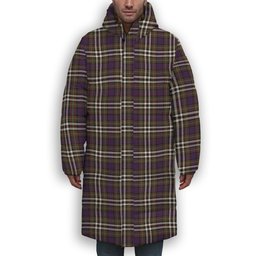 ScotsTee Shop Scottish McDonell of Glengarry Dress Modern Premium Tartan Long Down Jacket Winter White Duck Down Plaid