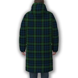 ScotsTee Shop Scottish Kerr Hunting Modern Premium Tartan Long Down Jacket Winter White Duck Down Plaid