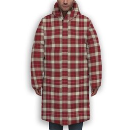 ScotsTee Shop Scottish McPhee Dress Modern Premium Tartan Long Down Jacket Winter White Duck Down Plaid