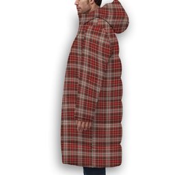 ScotsTee Shop Scottish McDougall Dress Premium Tartan Long Down Jacket Winter White Duck Down Plaid