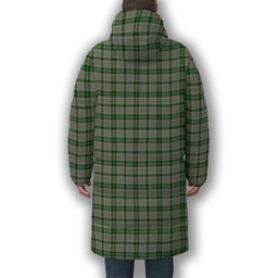 ScotsTee Shop Scottish MacGiboney Dress Premium Tartan Long Down Jacket Winter White Duck Down Plaid