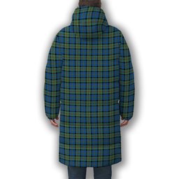 ScotsTee Shop Scottish McLeod of Harris Ancient Premium Tartan Long Down Jacket Winter White Duck Down Plaid
