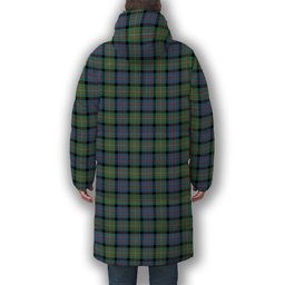 ScotsTee Shop Scottish McDonell Of Glengarry Ancient Premium Tartan Long Down Jacket Winter White Duck Down Plaid