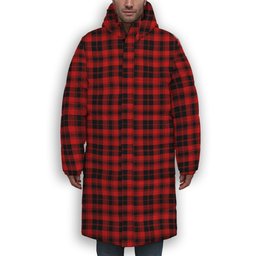 ScotsTee Shop Scottish Murray of Ochtertyre Modern Premium Tartan Long Down Jacket Winter White Duck Down Plaid