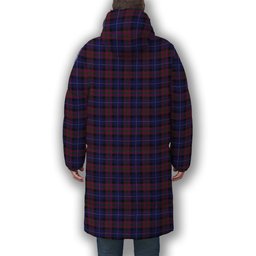 ScotsTee Shop Scottish Pride of Scotland Premium Tartan Long Down Jacket Winter White Duck Down Plaid