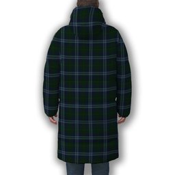 ScotsTee Shop Scottish Jones of Wales Premium Tartan Long Down Jacket Winter White Duck Down Plaid