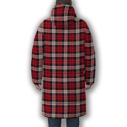 ScotsTee Shop Scottish McDonald Dress Irish Modern Premium Tartan Long Down Jacket Winter White Duck Down Plaid
