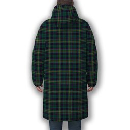 ScotsTee Shop Scottish Hunter of Hunterston Modern Premium Tartan Long Down Jacket Winter White Duck Down Plaid