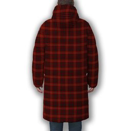 ScotsTee Shop Scottish MacDonald of Ardnamurchan Premium Tartan Long Down Jacket Winter White Duck Down Plaid