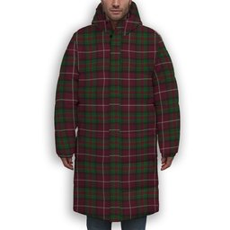 ScotsTee Shop Scottish Stewart of Bute Hunting Premium Tartan Long Down Jacket Winter White Duck Down Plaid