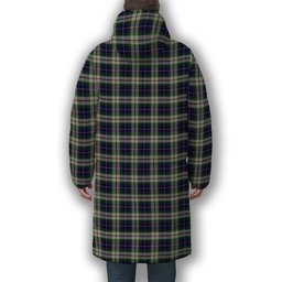 ScotsTee Shop Scottish MacLeod Of Californian Premium Tartan Long Down Jacket Winter White Duck Down Plaid