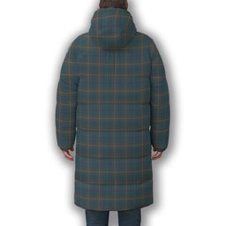 ScotsTee Shop Scottish McKerrell of Hillhouse Dress Premium Tartan Long Down Jacket Winter White Duck Down Plaid