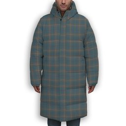 ScotsTee Shop Scottish McKerrell of Hillhouse Dress Premium Tartan Long Down Jacket Winter White Duck Down Plaid