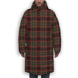 ScotsTee Shop Scottish Innes of Cowie Ancient Premium Tartan Long Down Jacket Winter White Duck Down Plaid
