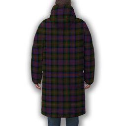 ScotsTee Shop Scottish MacDonell of Glengarry 2 Premium Tartan Long Down Jacket Winter White Duck Down Plaid
