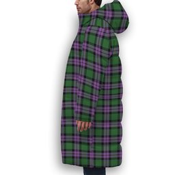 ScotsTee Shop Scottish MacArthur of Milton Ancient Premium Tartan Long Down Jacket Winter White Duck Down Plaid