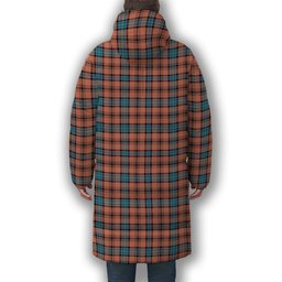 ScotsTee Shop Scottish Hannay Dress Modern Premium Tartan Long Down Jacket Winter White Duck Down Plaid