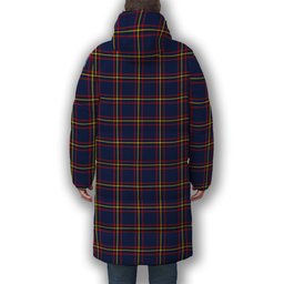 ScotsTee Shop Scottish MacLaine of Lochbuie Hunting Modern Premium Tartan Long Down Jacket Winter White Duck Down Plaid