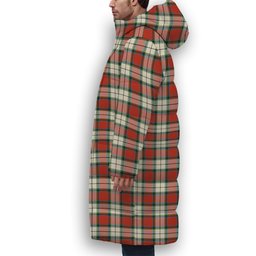 ScotsTee Shop Scottish Rose Dress Ancient Premium Tartan Long Down Jacket Winter White Duck Down Plaid