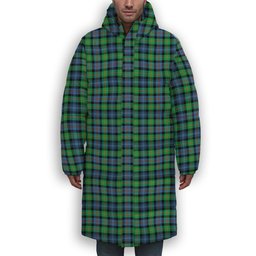 ScotsTee Shop Scottish Murray of Atholl Ancient Premium Tartan Long Down Jacket Winter White Duck Down Plaid