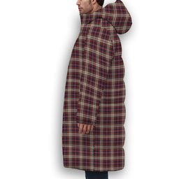 ScotsTee Shop Scottish McFarland Dress Premium Tartan Long Down Jacket Winter White Duck Down Plaid