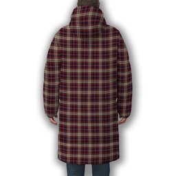 ScotsTee Shop Scottish McFarland Dress Premium Tartan Long Down Jacket Winter White Duck Down Plaid