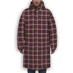ScotsTee Shop Scottish McFarland Dress Premium Tartan Long Down Jacket Winter White Duck Down Plaid