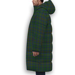 ScotsTee Shop Scottish Moncrieff of Atholl Premium Tartan Long Down Jacket Winter White Duck Down Plaid