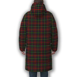 ScotsTee Shop Scottish MacKintosh Hunting Modern Premium Tartan Long Down Jacket Winter White Duck Down Plaid