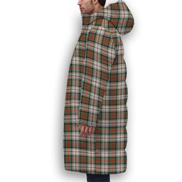 ScotsTee Shop Scottish MacDuff Dress Ancient SC Premium Tartan Long Down Jacket Winter White Duck Down Plaid