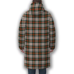 ScotsTee Shop Scottish MacDuff Dress Ancient SC Premium Tartan Long Down Jacket Winter White Duck Down Plaid