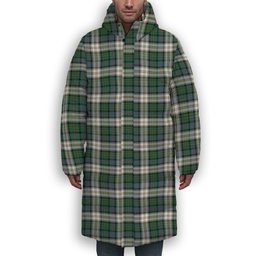 ScotsTee Shop Scottish MacCallum Dress Ancient Premium Tartan Long Down Jacket Winter White Duck Down Plaid