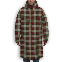 ScotsTee Shop Scottish Rose White Dress Premium Tartan Long Down Jacket Winter White Duck Down Plaid